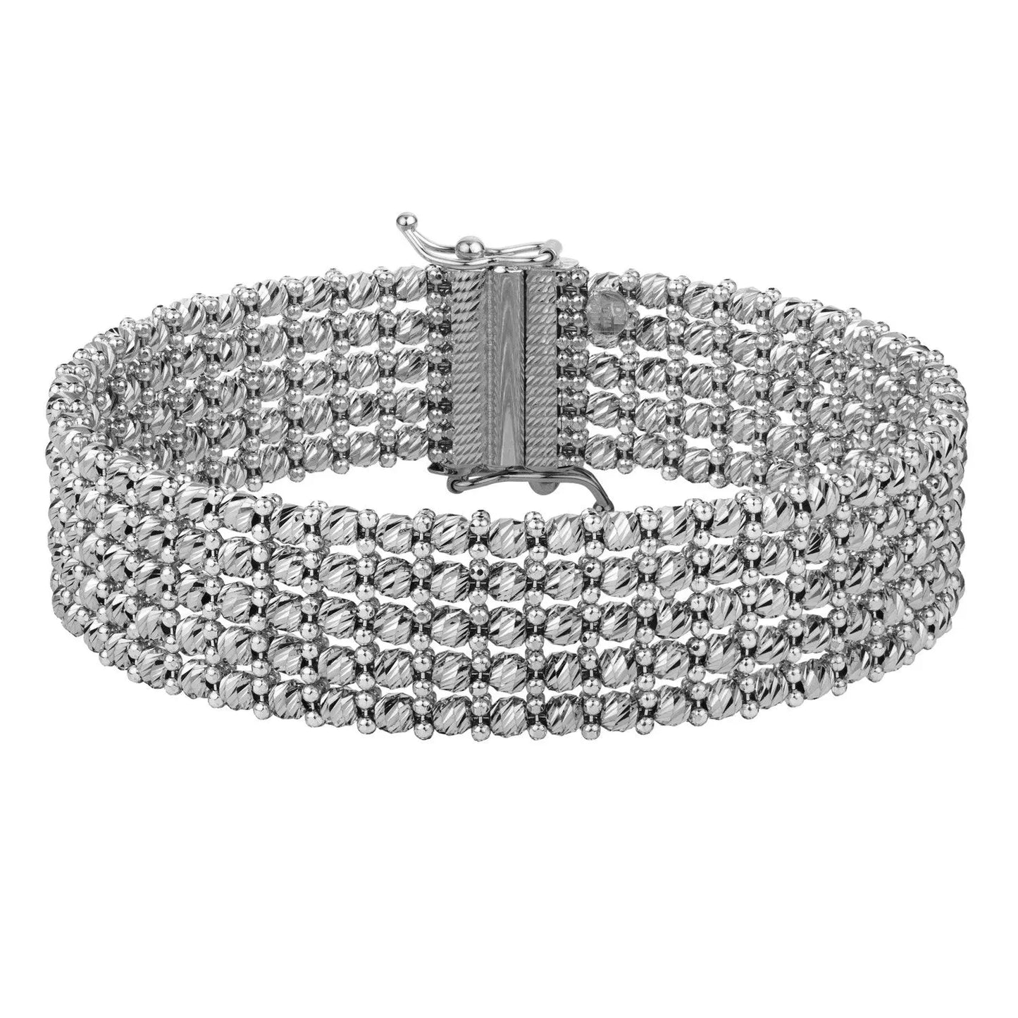 Medium Red Carpet Bracelet in 14K White Gold (14.10 mm) RCJ Bracelets  CELESTIA LUXE JEWELLERS