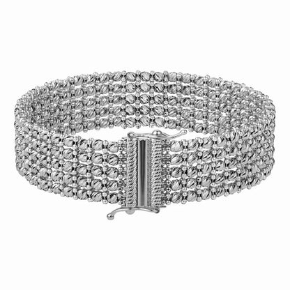 Medium Red Carpet Bracelet in 14K White Gold (14.10 mm) RCJ Bracelets  CELESTIA LUXE JEWELLERS