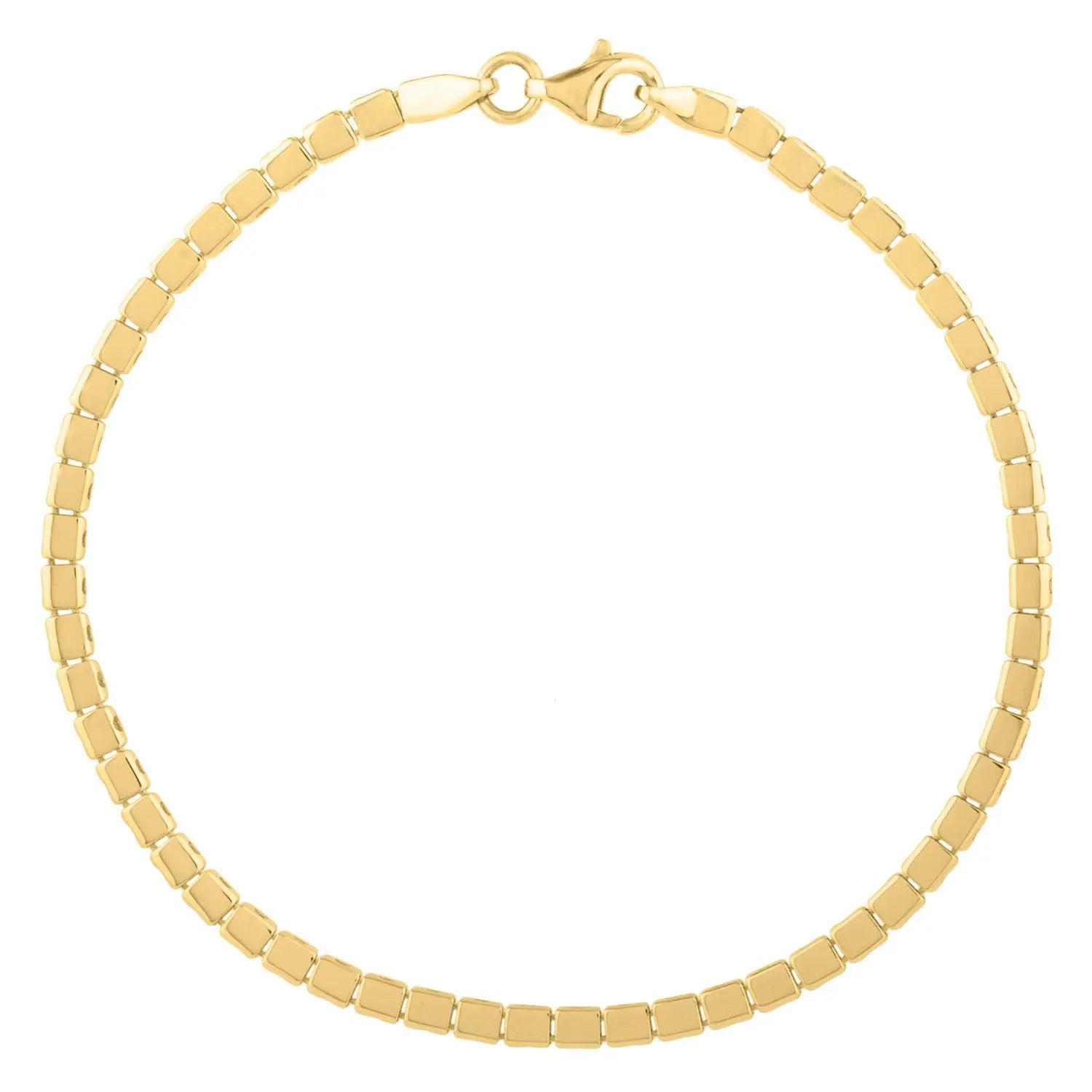 Mini Cube Bracelet in 14K Yellow Gold (2.60 mm) RCJ Bracelets  CELESTIA LUXE JEWELLERS