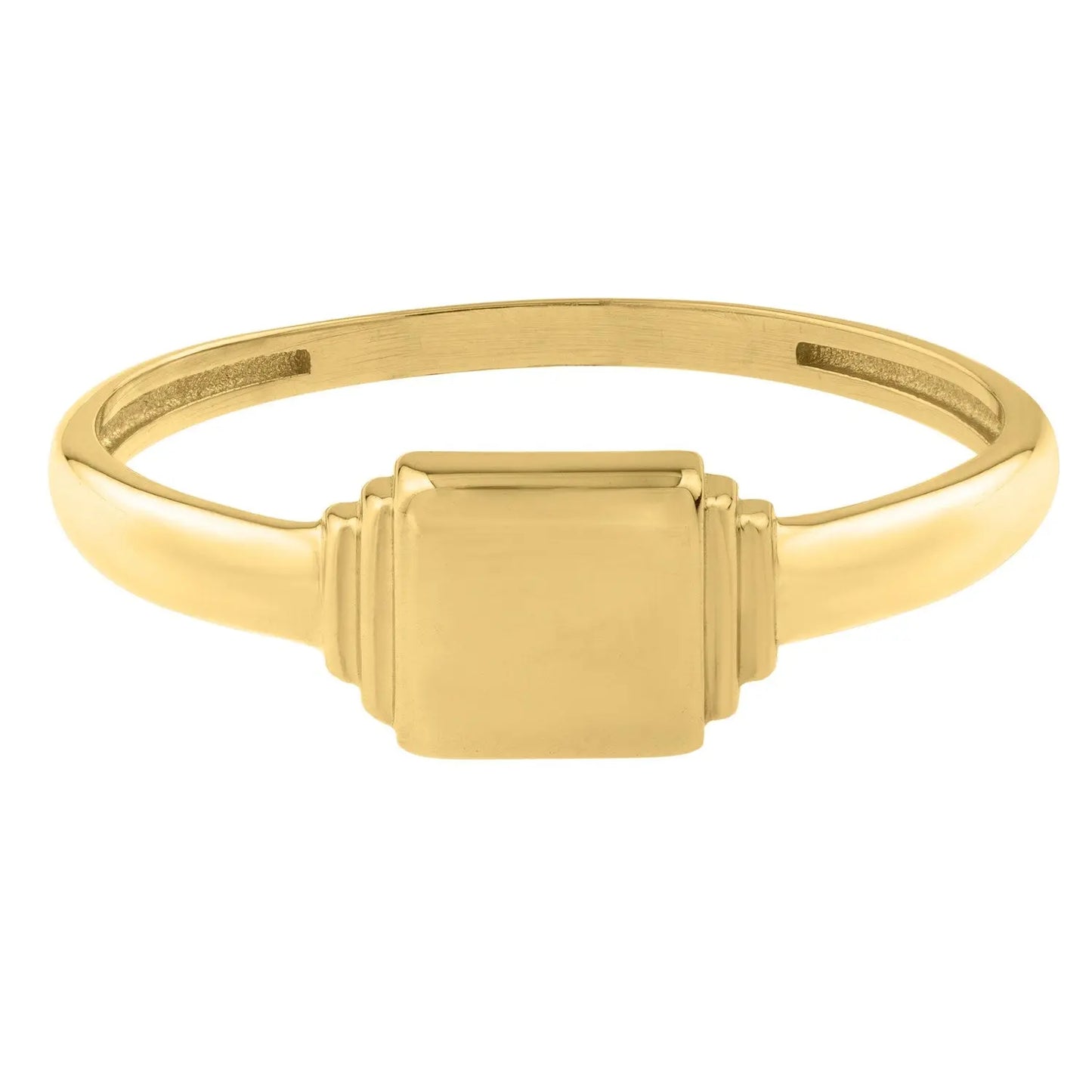 Mini Signet Ring in 14K Yellow Gold (2.00 mm) RCJ Rings  CELESTIA LUXE JEWELLERS