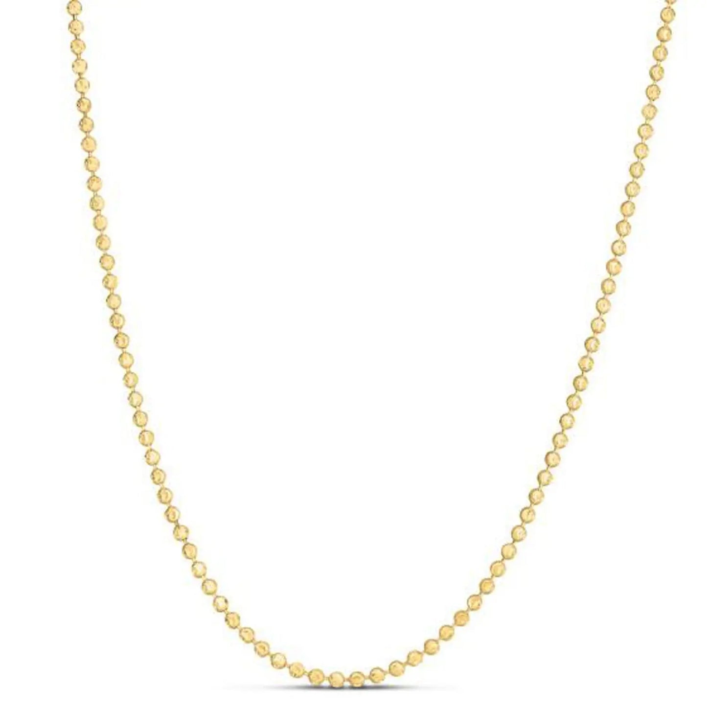 Moon Cut Bead Chain in 14k Yellow Gold (2.50 mm) RCJ Chains  CELESTIA LUXE JEWELLERS