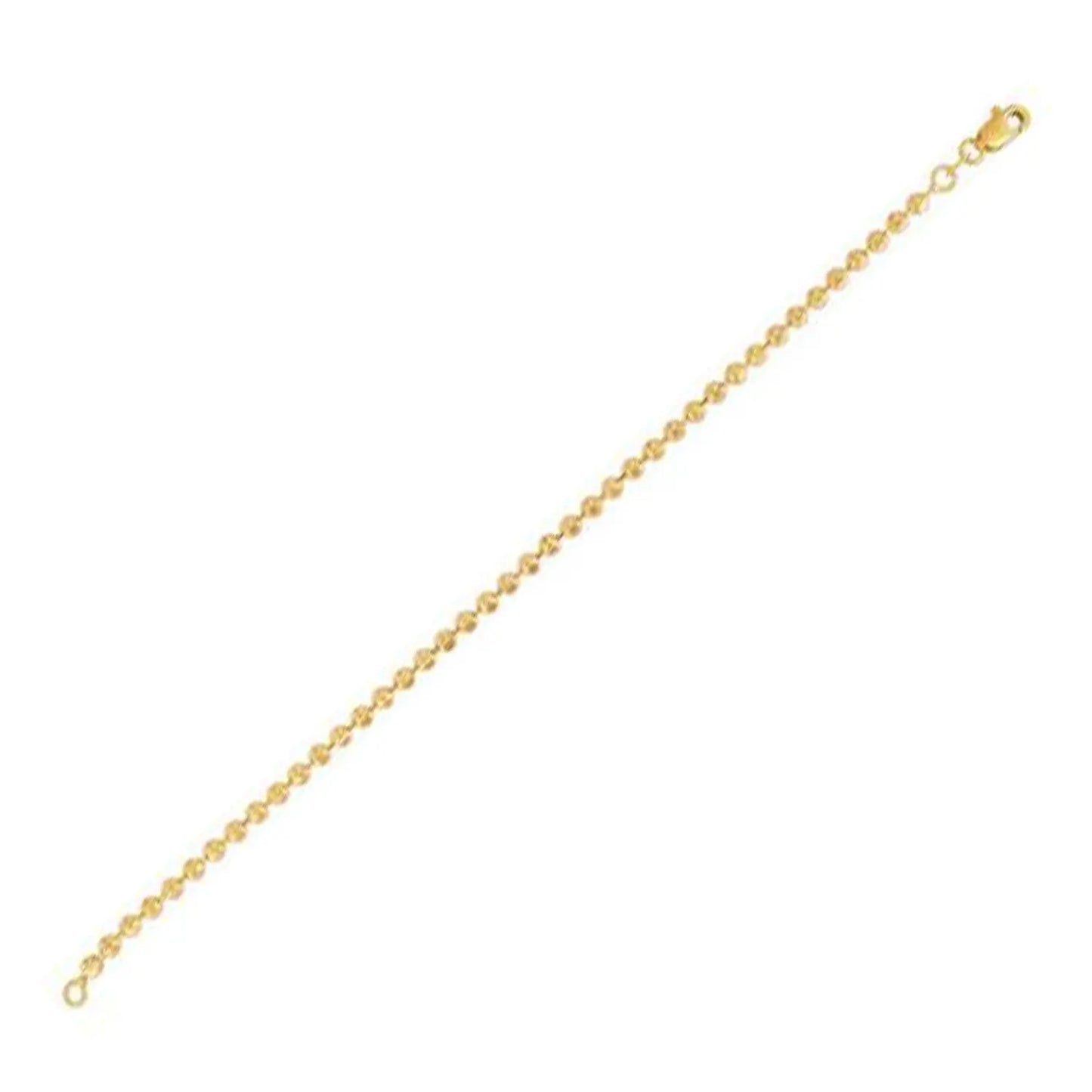 Moon Cut Bead Chain in 14k Yellow Gold (3.00 mm) RCJ Chains  CELESTIA LUXE JEWELLERS