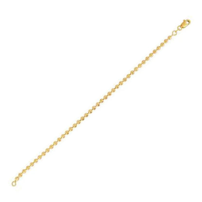 Moon Cut Bead Chain in 14k Yellow Gold (3.00 mm) RCJ Chains  CELESTIA LUXE JEWELLERS