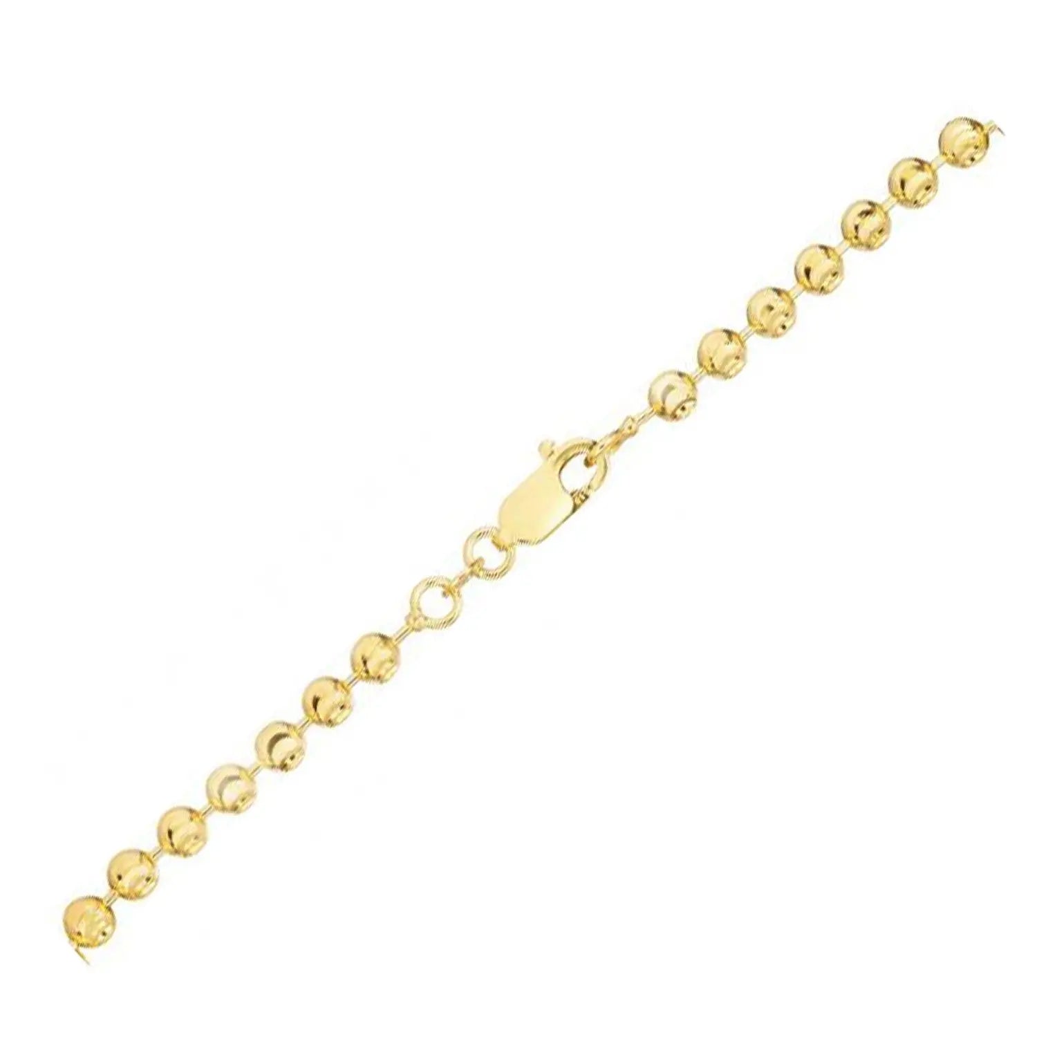 Moon Cut Bead Chain in 14k Yellow Gold (3.00 mm) RCJ Chains  CELESTIA LUXE JEWELLERS
