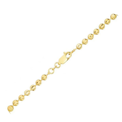 Moon Cut Bead Chain in 14k Yellow Gold (3.00 mm) RCJ Chains  CELESTIA LUXE JEWELLERS