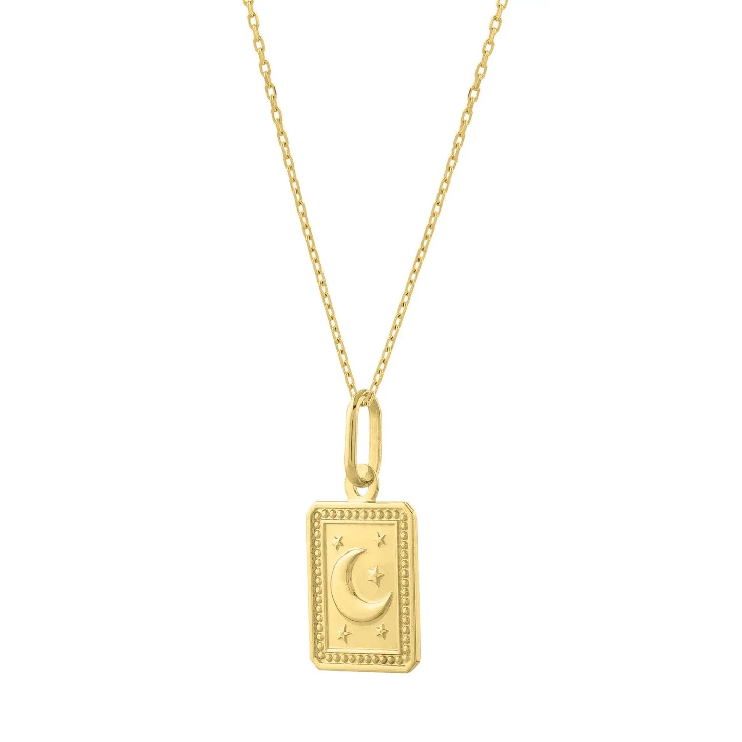 Moon and Stars Necklace in 14K Yellow Gold RCJ Necklaces  CELESTIA LUXE JEWELLERS