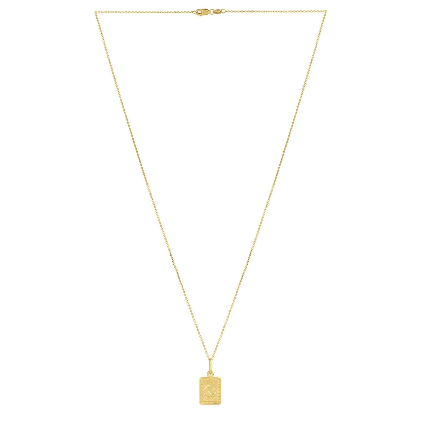 Moon and Stars Necklace in 14K Yellow Gold RCJ Necklaces  CELESTIA LUXE JEWELLERS