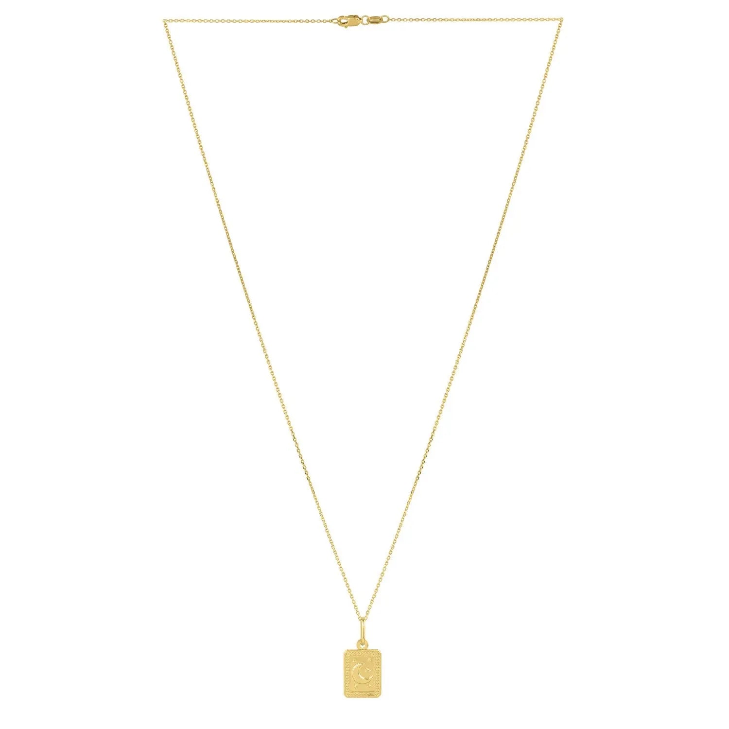 Moon and Stars Necklace in 14K Yellow Gold RCJ Necklaces  CELESTIA LUXE JEWELLERS