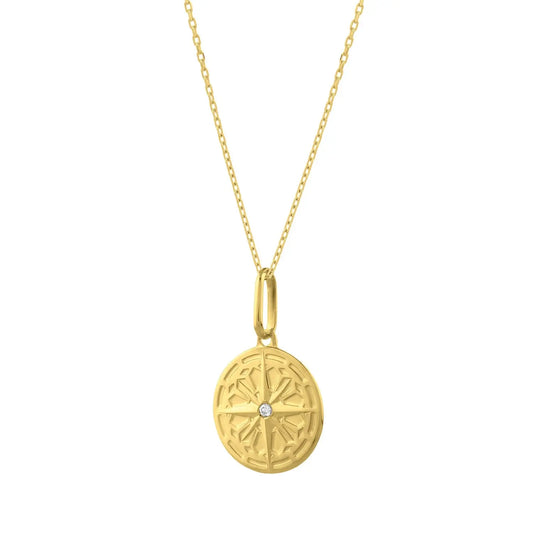 North Star Talisman Necklace in 14K Yellow Gold RCJ Necklaces  CELESTIA LUXE JEWELLERS