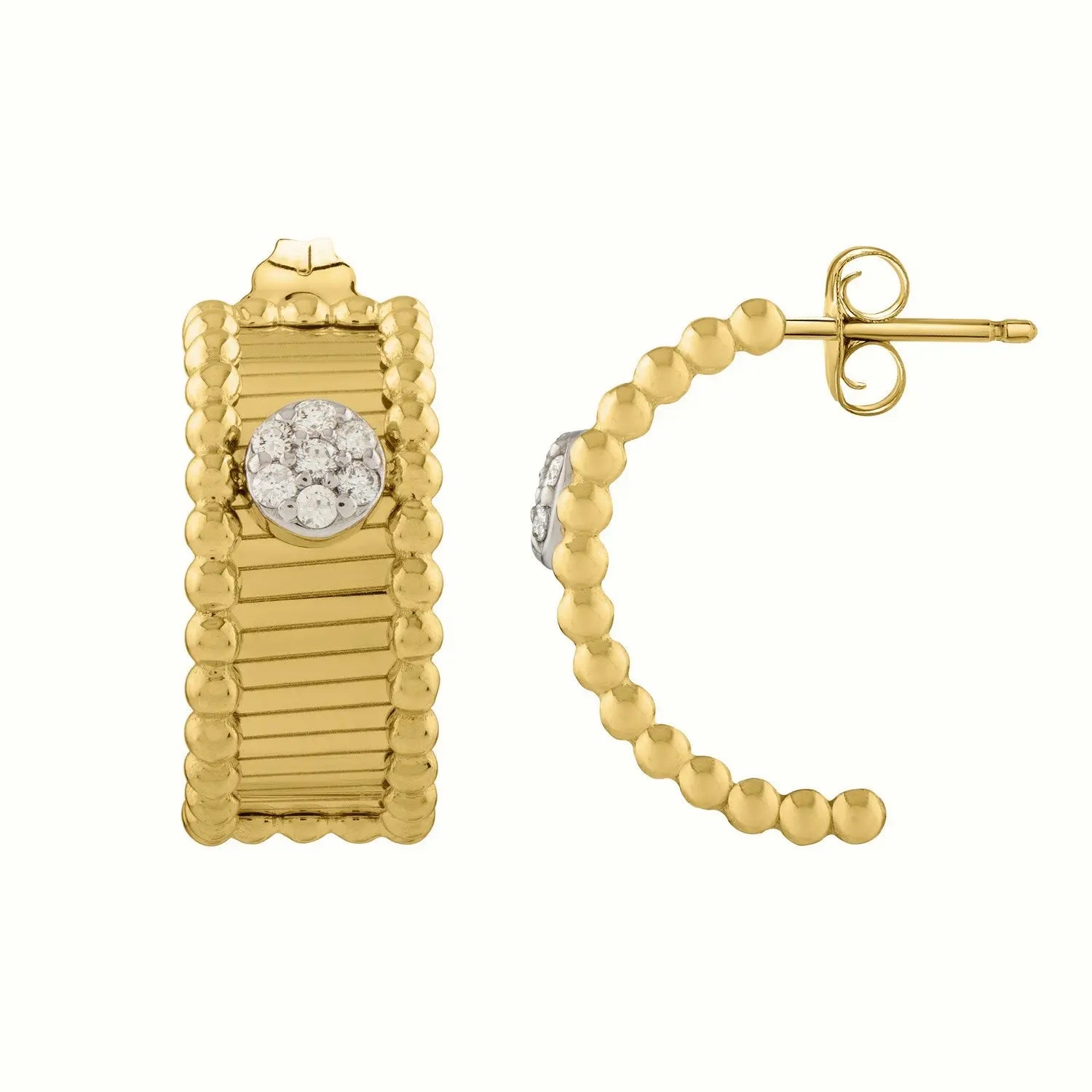 Pallina Half Moon Earrings in 14K Yellow Gold RCJ Earrings  CELESTIA LUXE JEWELLERS