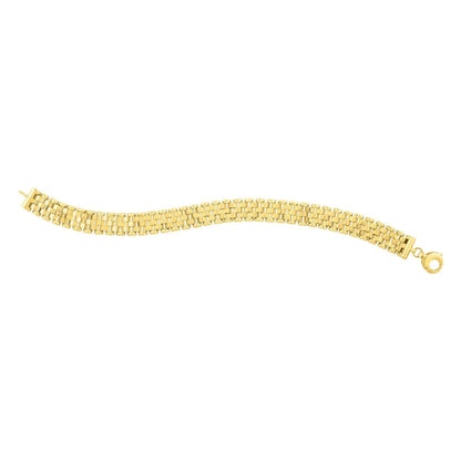 Panther Link Medium Bracelet in 14K Yellow Gold (9.60 mm) RCJ Bracelets  CELESTIA LUXE JEWELLERS