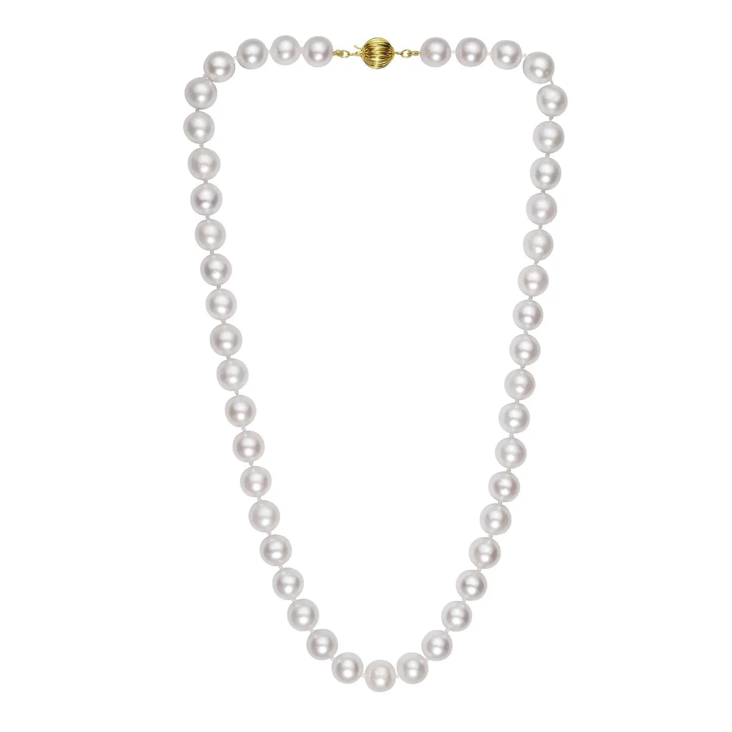 Pearl Necklace with 14K Yellow Gold RCJ Necklaces  CELESTIA LUXE JEWELLERS