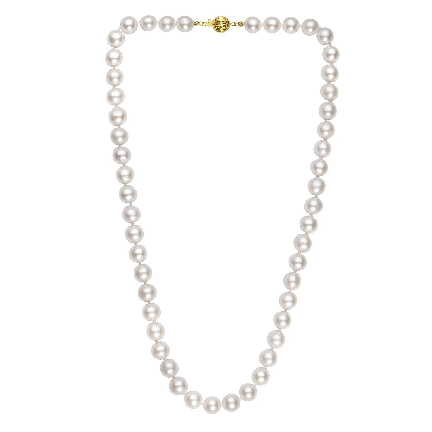 Pearl Necklace with 14K Yellow Gold RCJ Necklaces  CELESTIA LUXE JEWELLERS