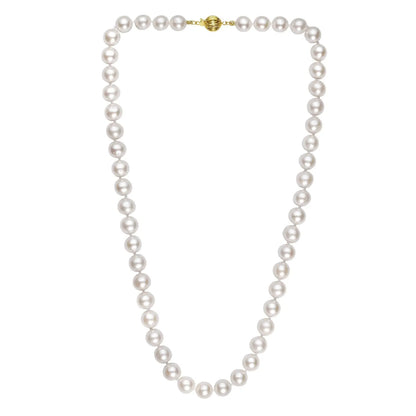 Pearl Necklace with 14K Yellow Gold RCJ Necklaces  CELESTIA LUXE JEWELLERS