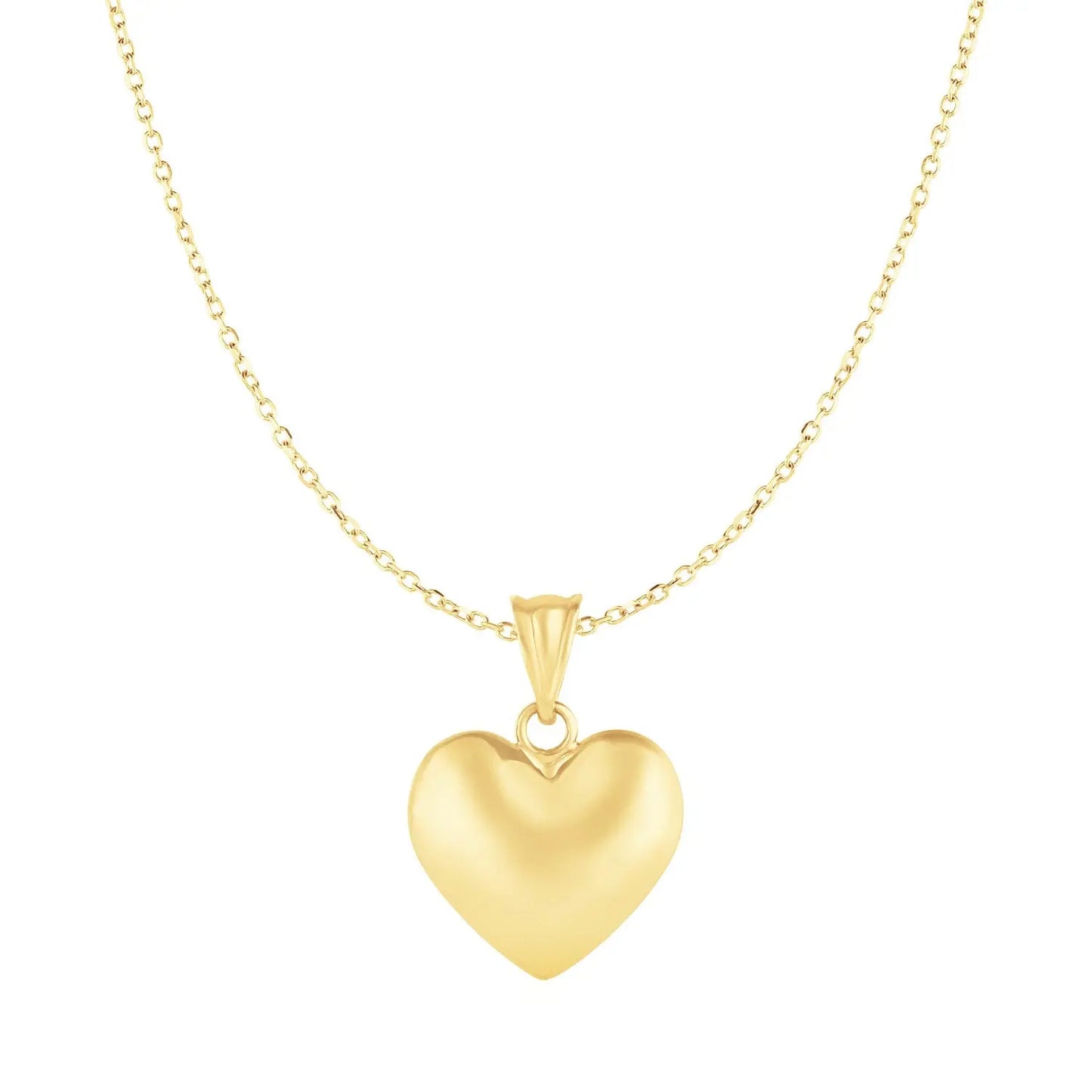 Puffed Heart Pendant in 10k Yellow Gold RCJ Pendants  CELESTIA LUXE JEWELLERS