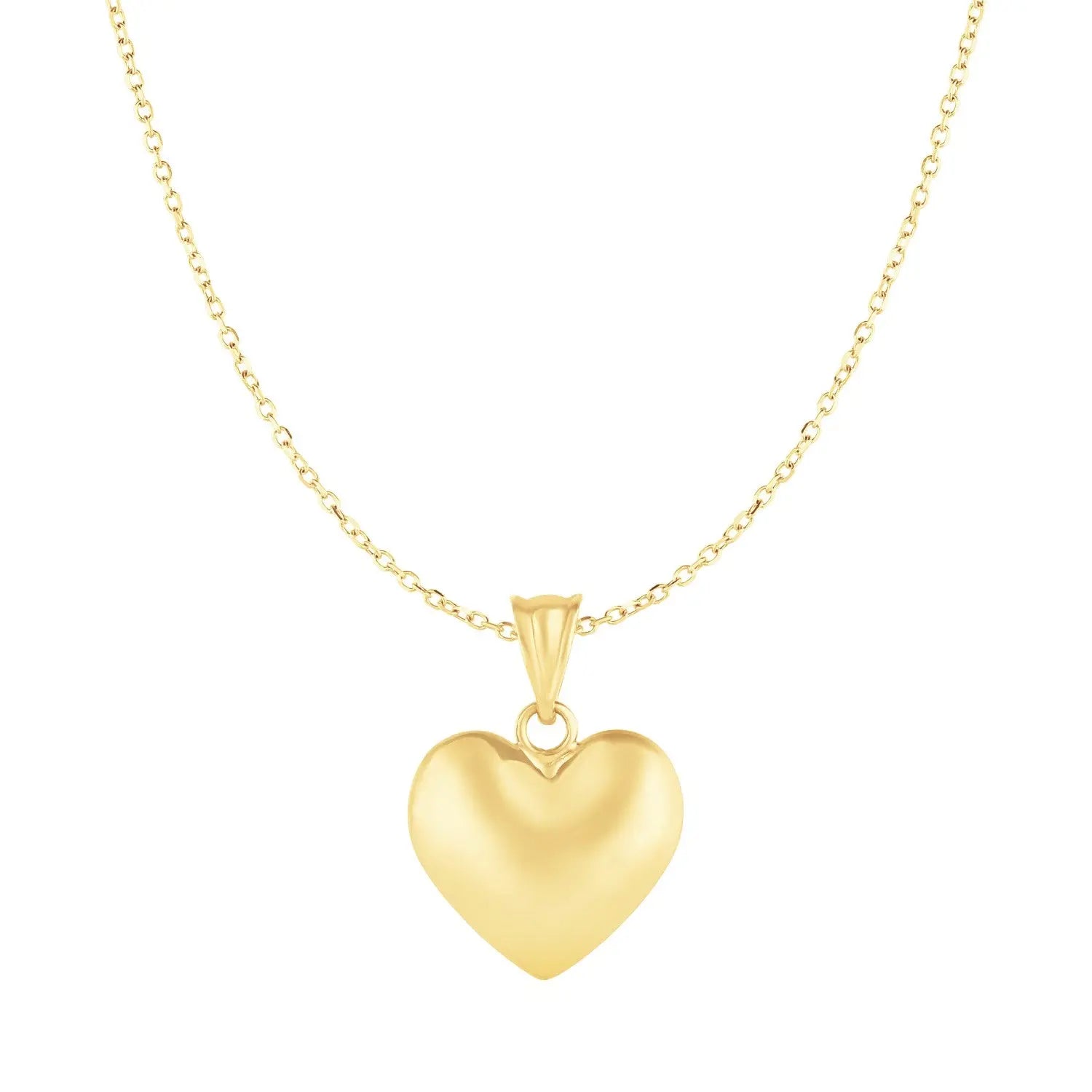 Puffed Heart Pendant in 10k Yellow Gold RCJ Pendants  CELESTIA LUXE JEWELLERS