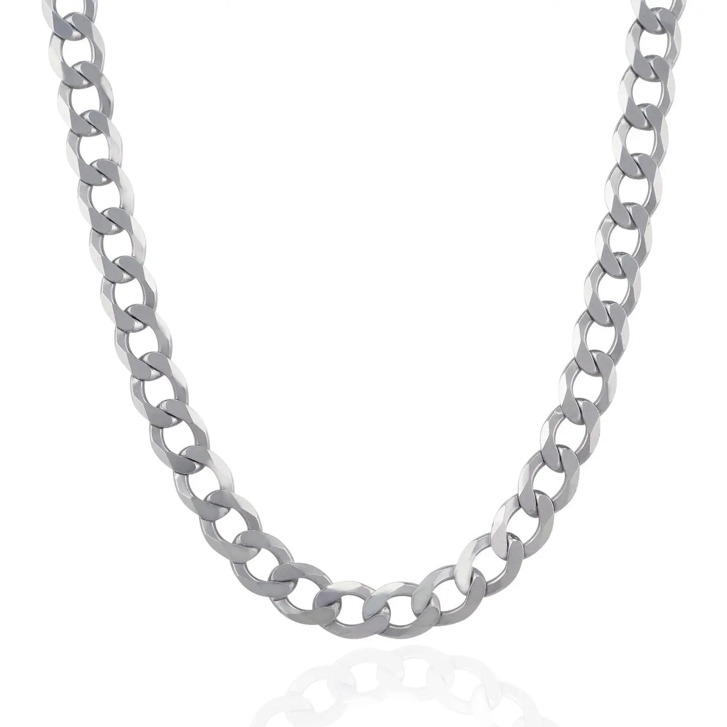 Rhodium Plated Sterling Silver Curb Style Chain (13.60 mm) RCJ Chains  CELESTIA LUXE JEWELLERS