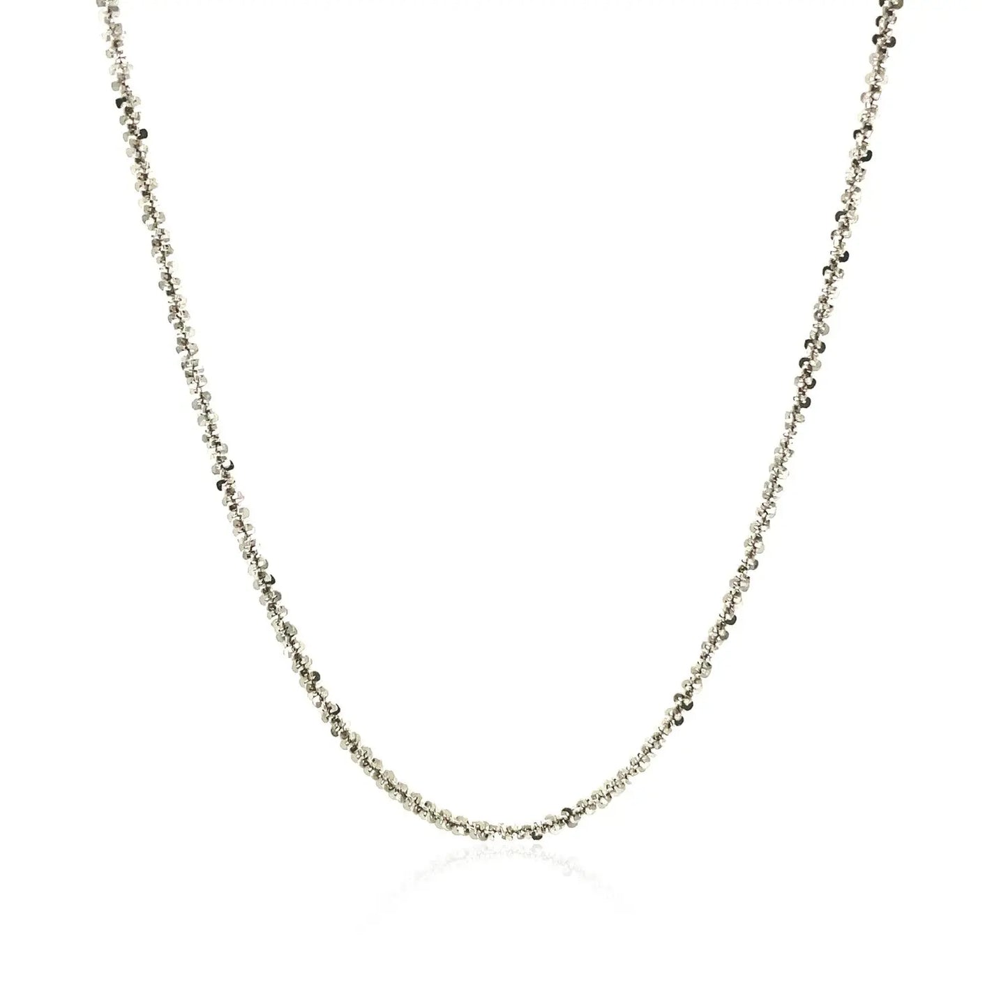 Rhodium Plated Sterling Silver Sparkle Style Chain (1.60 mm) RCJ Chains  CELESTIA LUXE JEWELLERS