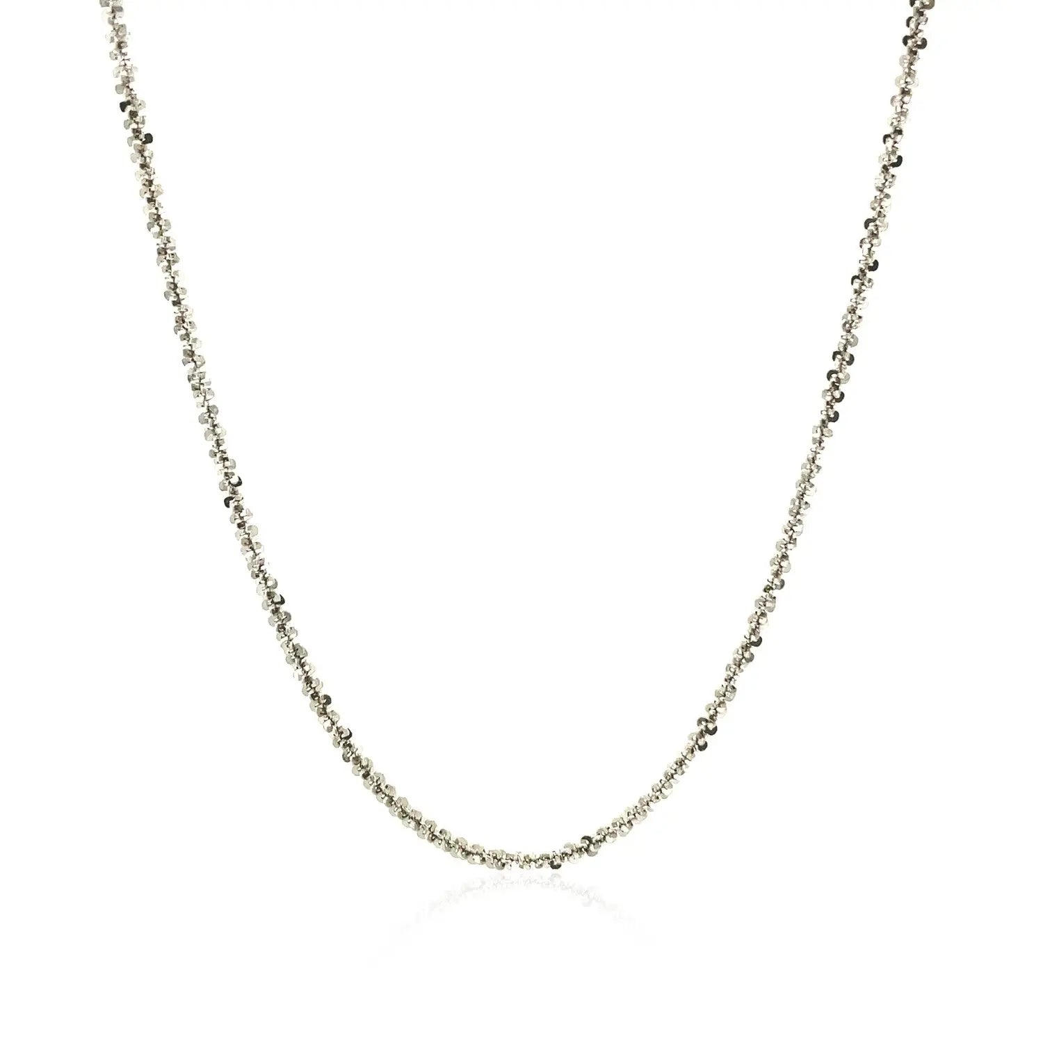 Rhodium Plated Sterling Silver Sparkle Style Chain (1.60 mm) RCJ Chains  CELESTIA LUXE JEWELLERS