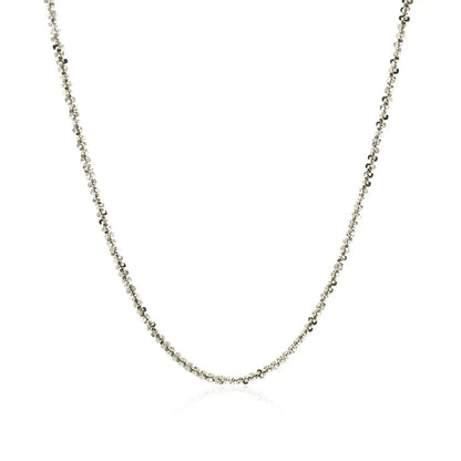 Rhodium Plated Sterling Silver Sparkle Style Chain (1.60 mm) RCJ Chains  CELESTIA LUXE JEWELLERS