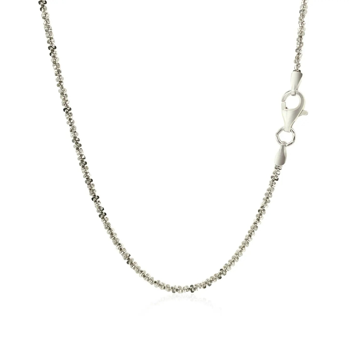 Rhodium Plated Sterling Silver Sparkle Style Chain (1.60 mm) RCJ Chains  CELESTIA LUXE JEWELLERS