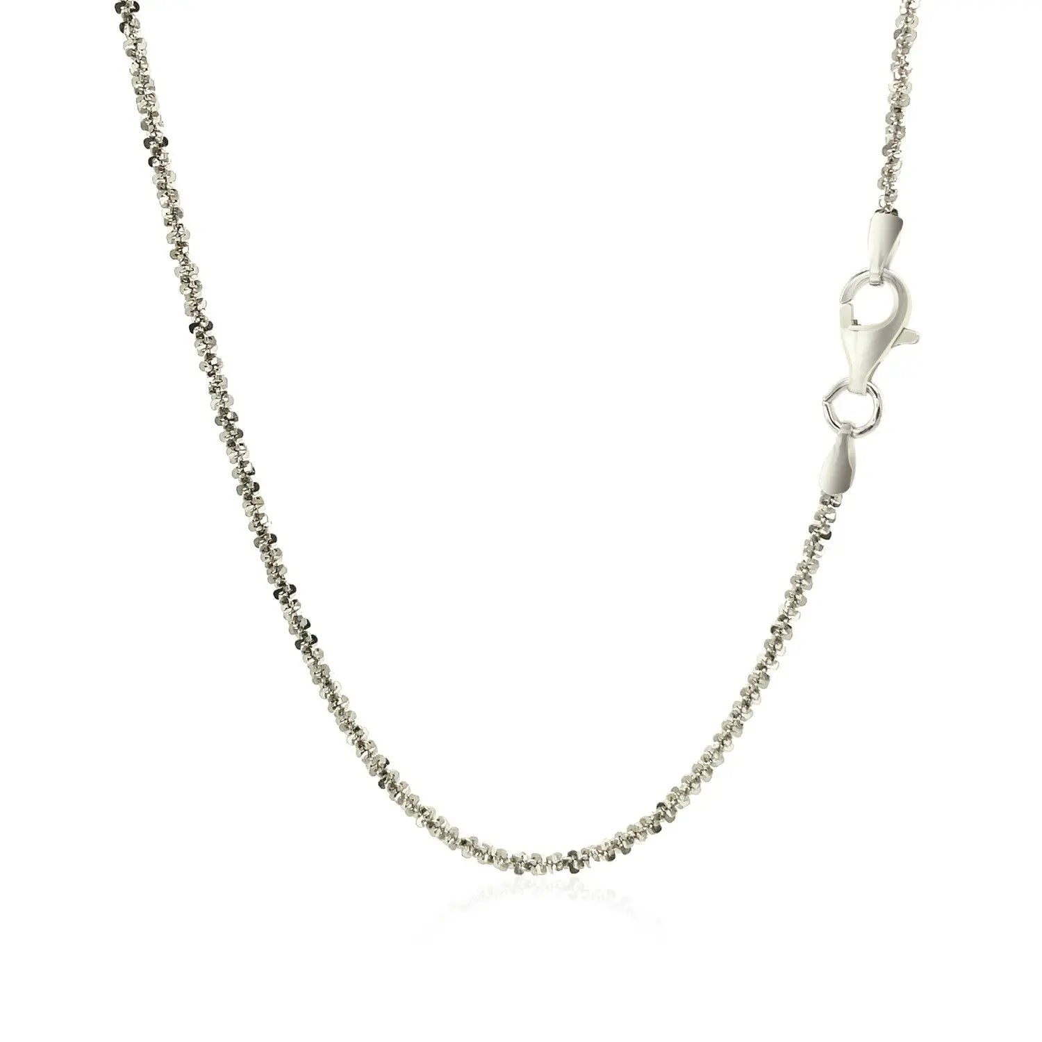 Rhodium Plated Sterling Silver Sparkle Style Chain (1.60 mm) RCJ Chains  CELESTIA LUXE JEWELLERS