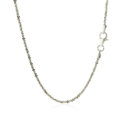 Rhodium Plated Sterling Silver Sparkle Style Chain (1.60 mm) RCJ Chains  CELESTIA LUXE JEWELLERS