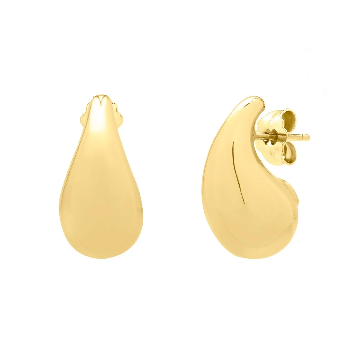 Small Raindrop Stud Earrings in 14K Yellow Gold RCJ Earrings  CELESTIA LUXE JEWELLERS