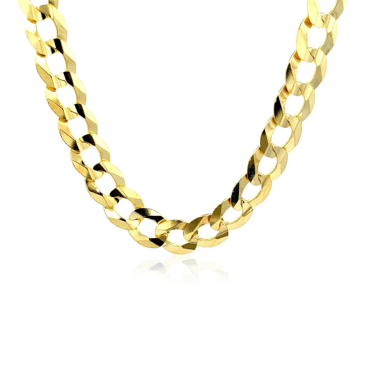 Solid Curb Chain in 14k Yellow Gold (11.23 mm) RCJ Chains  CELESTIA LUXE JEWELLERS