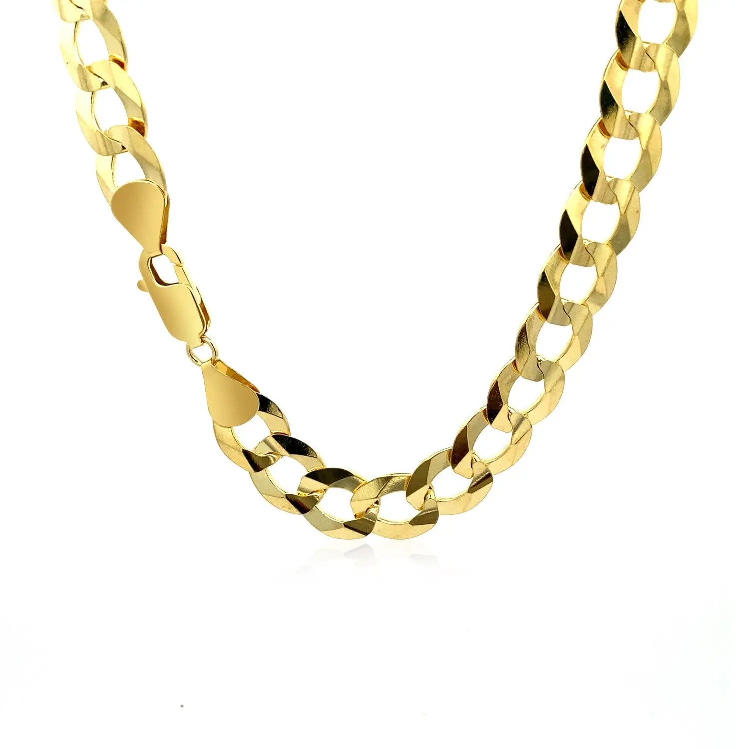 Solid Curb Chain in 14k Yellow Gold (11.23 mm) RCJ Chains  CELESTIA LUXE JEWELLERS