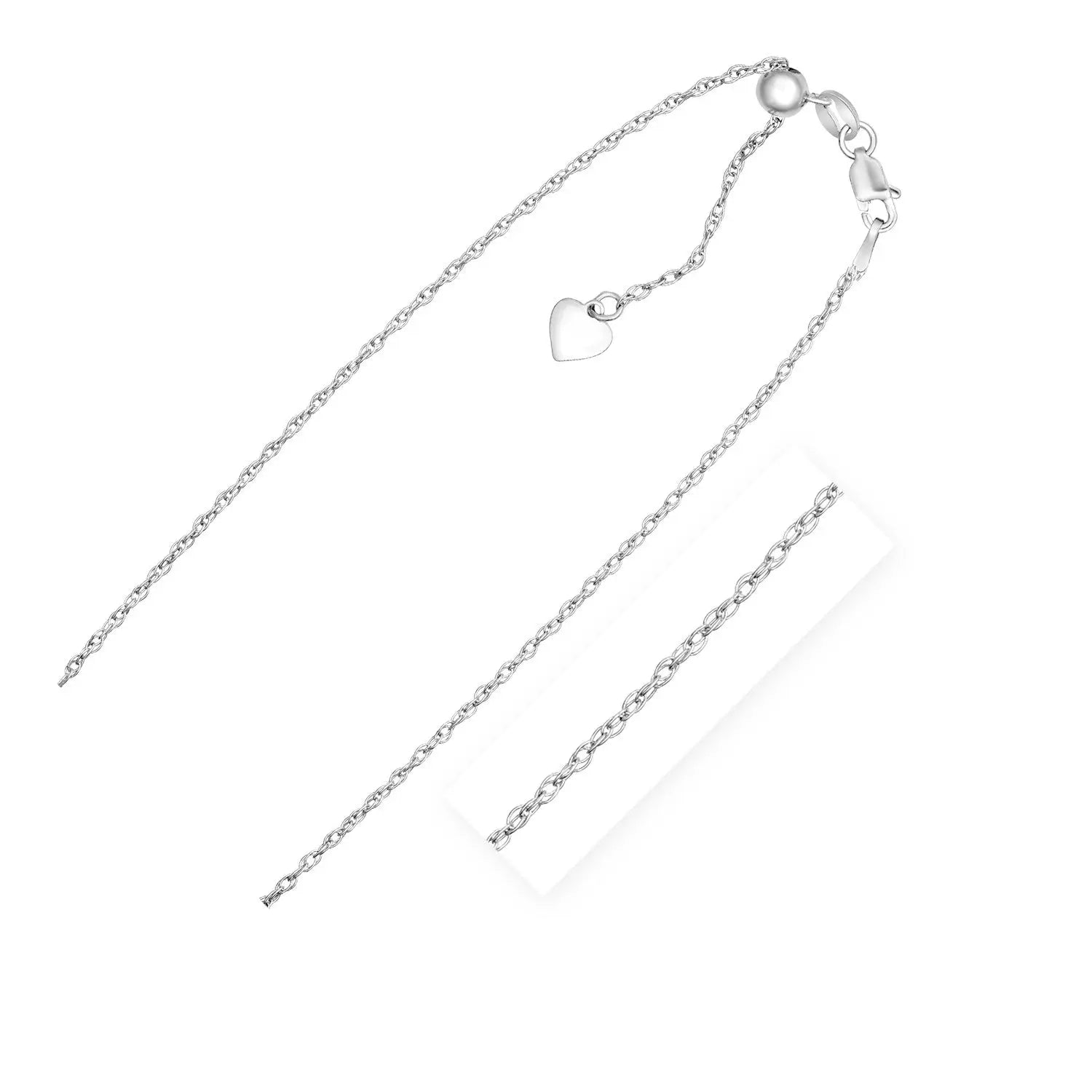 Sterling Silver 1.5mm Adjustable Rope Chain (1.50 mm) RCJ Chains  CELESTIA LUXE JEWELLERS