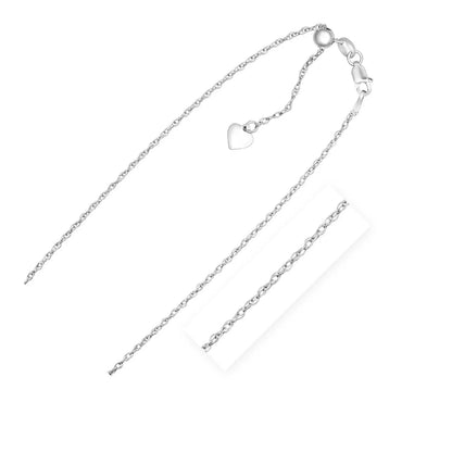 Sterling Silver 1.5mm Adjustable Rope Chain (1.50 mm) RCJ Chains  CELESTIA LUXE JEWELLERS
