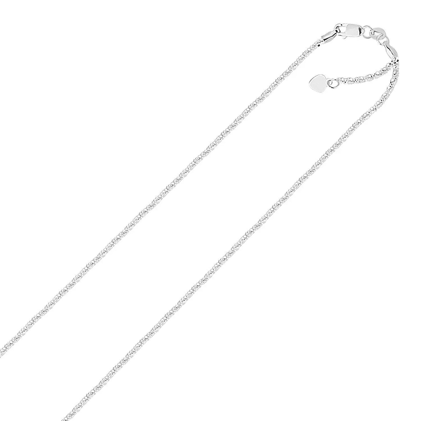 Sterling Silver 1.5mm Adjustable Sparkle Chain (1.50 mm) RCJ Chains  CELESTIA LUXE JEWELLERS