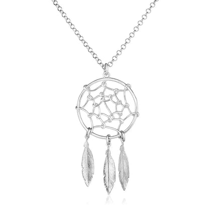 Sterling Silver 17 inch Necklace with Dream Catcher Pendant RCJ Necklaces  CELESTIA LUXE JEWELLERS