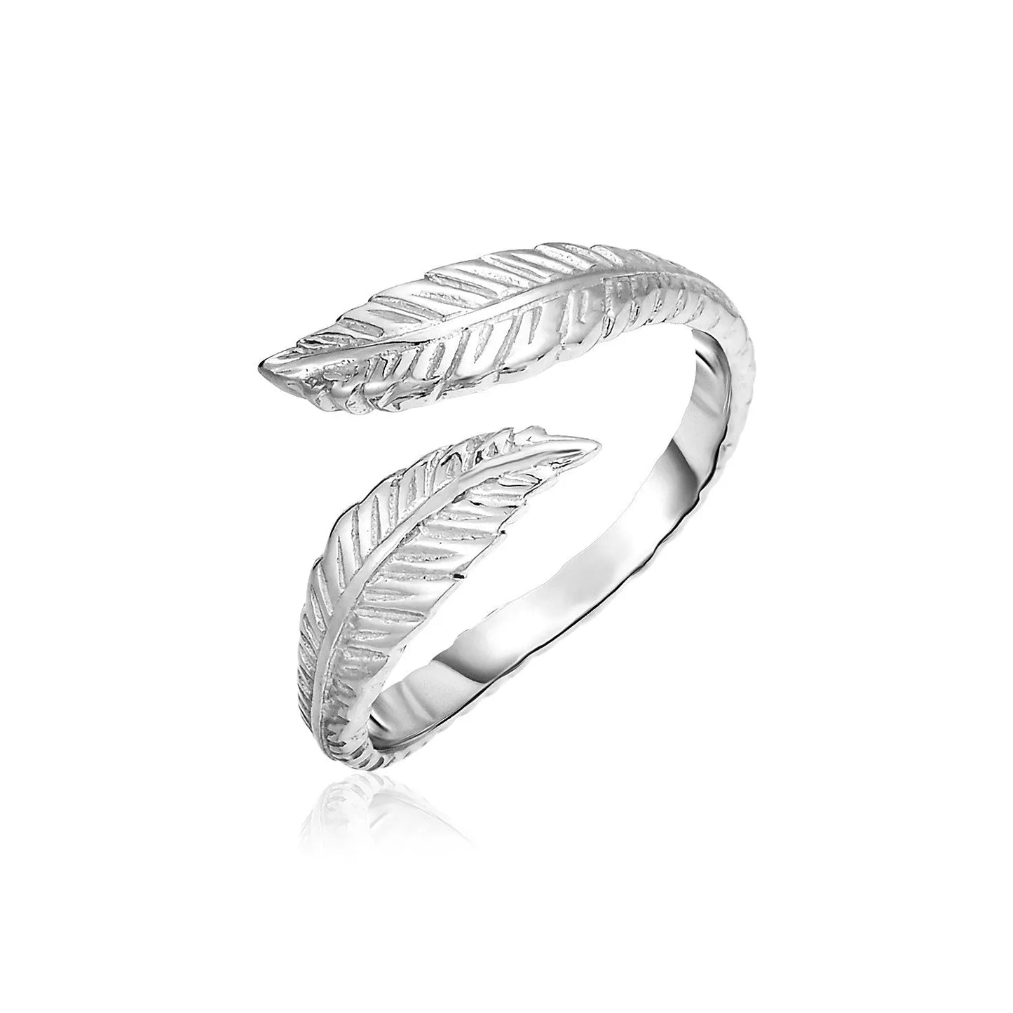 Sterling Silver Bypass Toe Ring with Leaves RCJ Toe Rings  CELESTIA LUXE JEWELLERS