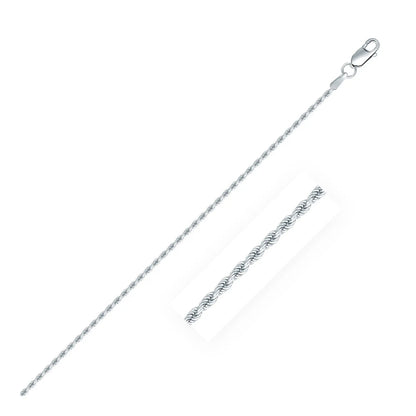 Sterling Silver Diamond Cut Rope Style Chain (1.40 mm) RCJ Chains  CELESTIA LUXE JEWELLERS