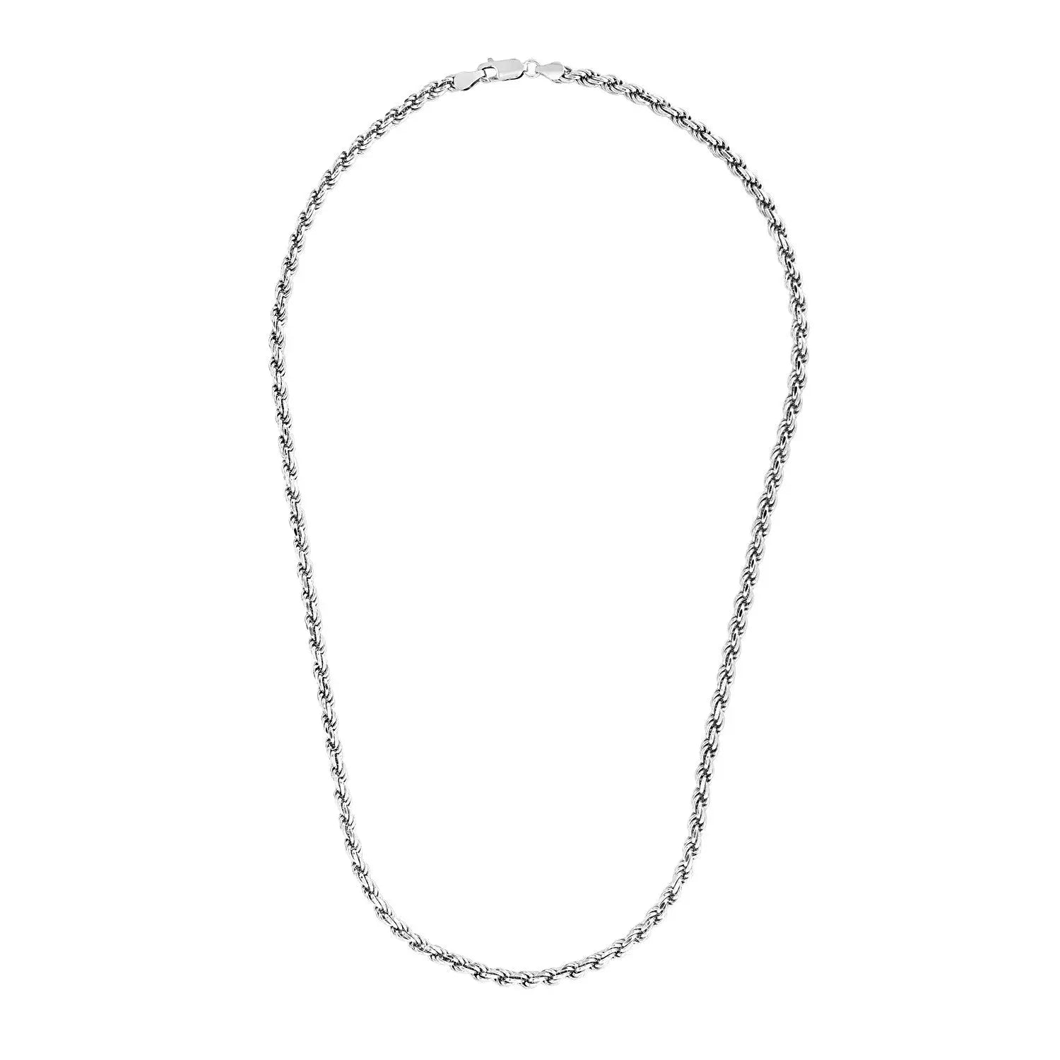 Sterling Silver Diamond Cut Rope Style Chain (3.60 mm) RCJ Chains  CELESTIA LUXE JEWELLERS