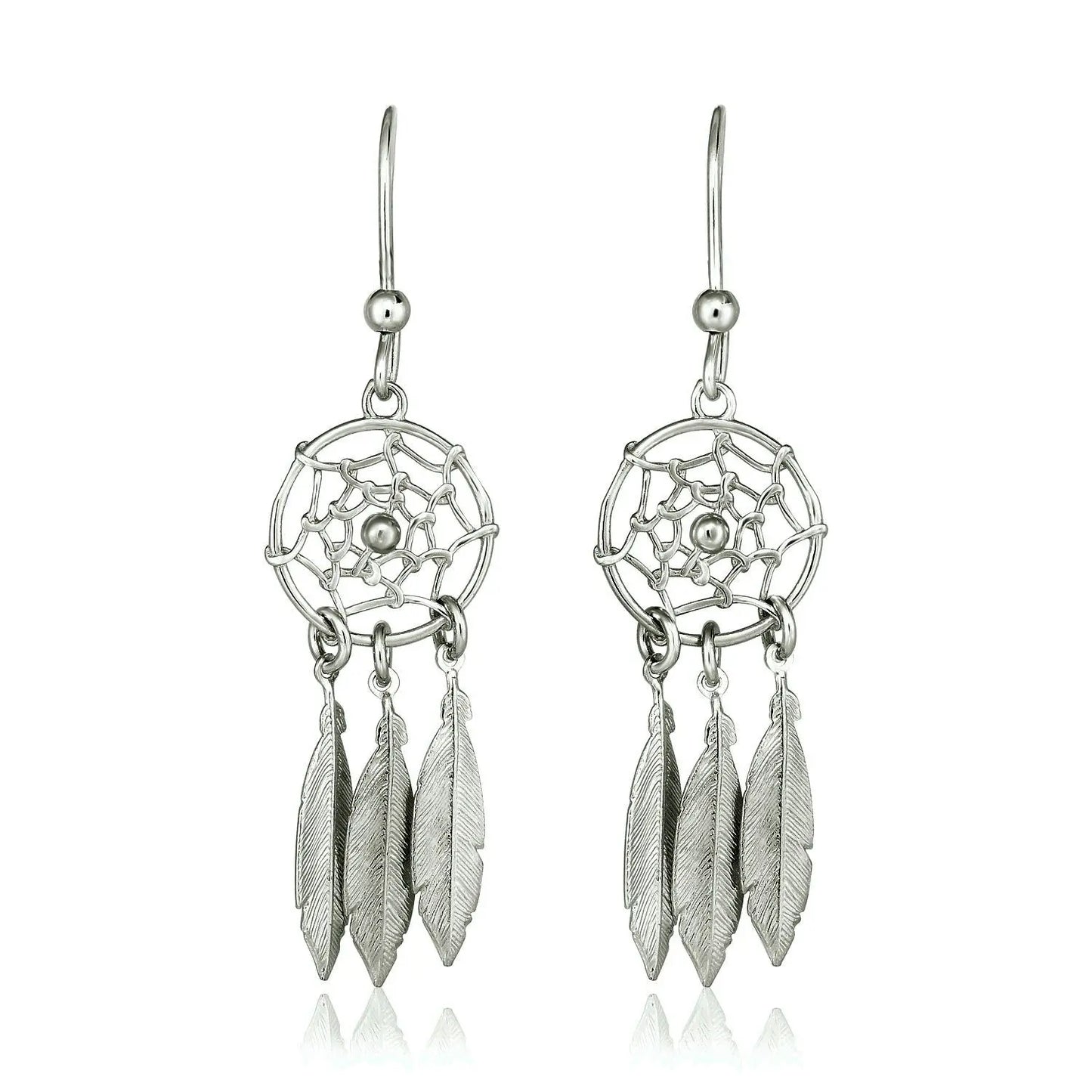 Sterling Silver Dream Catcher Dangle Earrings RCJ Earrings  CELESTIA LUXE JEWELLERS