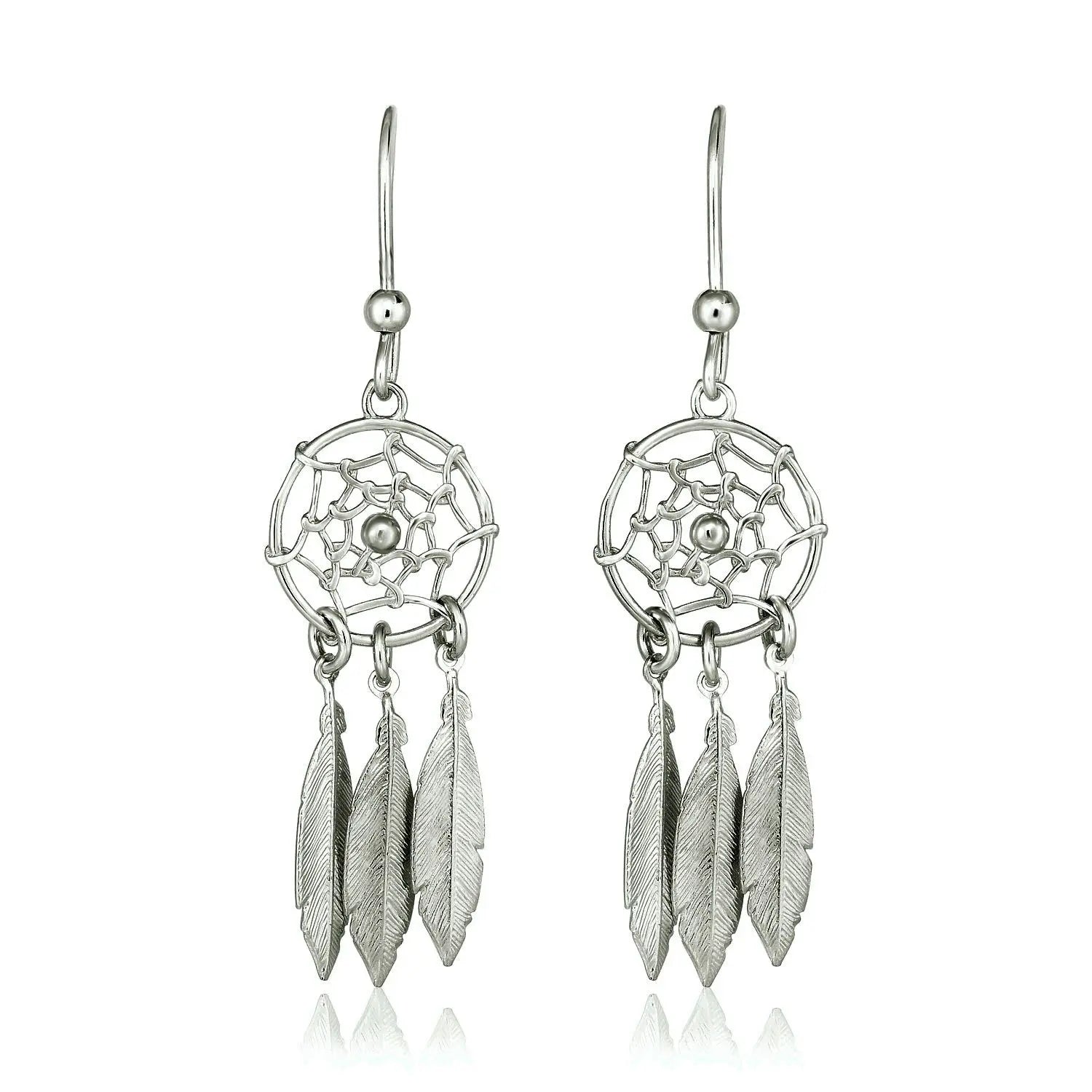 Sterling Silver Dream Catcher Dangle Earrings RCJ Earrings  CELESTIA LUXE JEWELLERS