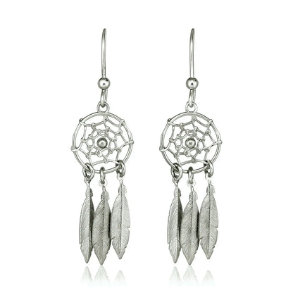 Sterling Silver Dream Catcher Dangle Earrings RCJ Earrings  CELESTIA LUXE JEWELLERS