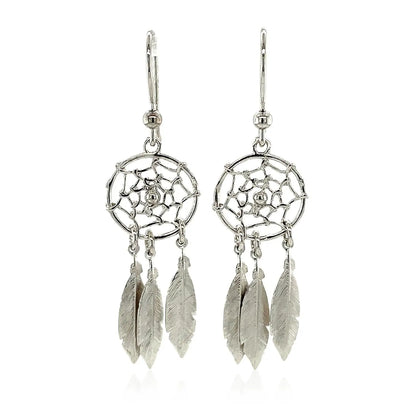 Sterling Silver Dream Catcher Dangle Earrings RCJ Earrings  CELESTIA LUXE JEWELLERS