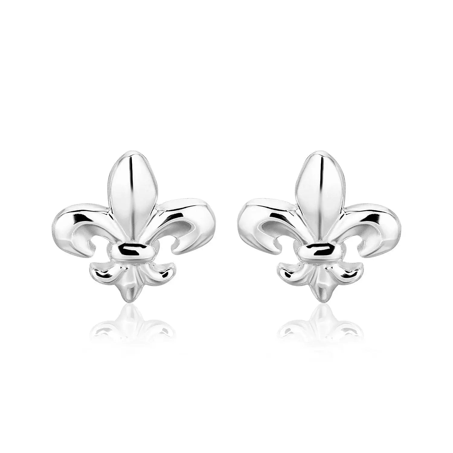 Sterling Silver Fluer De Lis Earrings RCJ Earrings  CELESTIA LUXE JEWELLERS