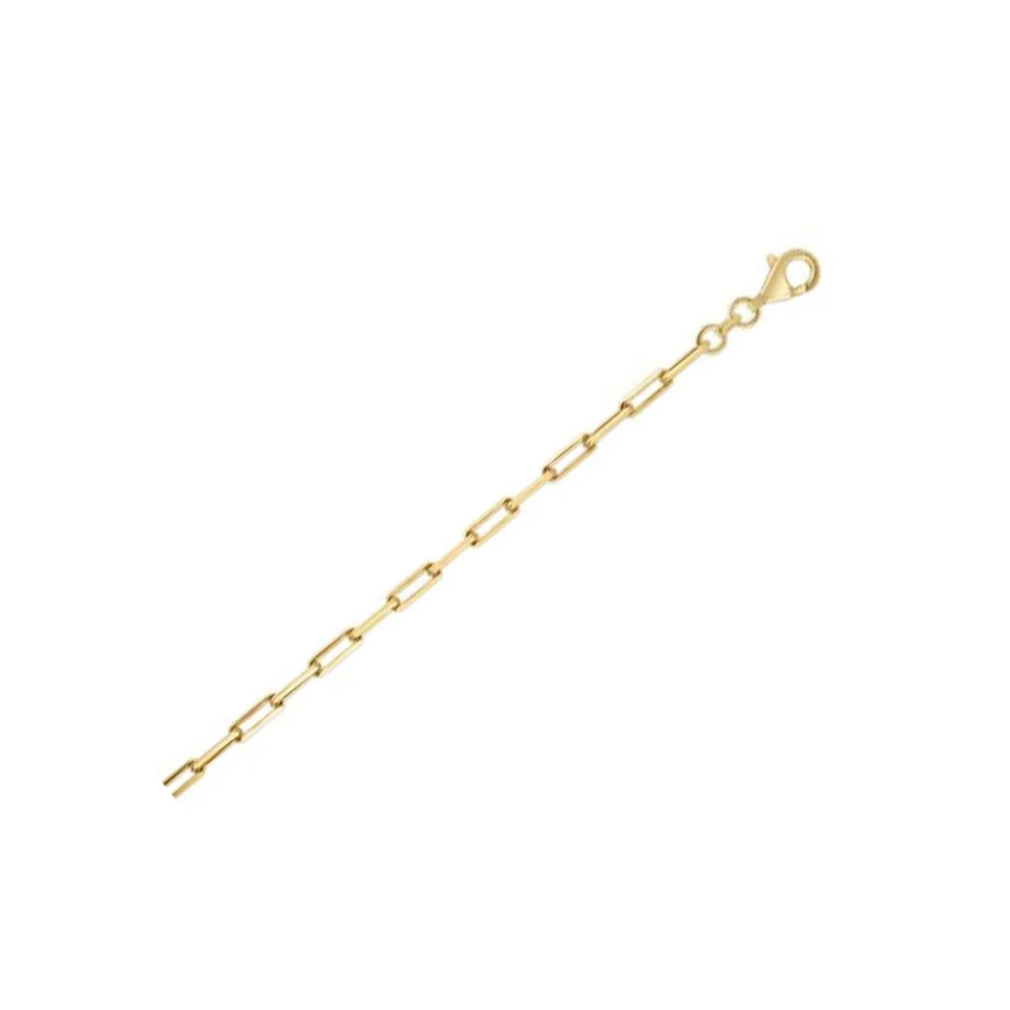 Sterling Silver Gold Plated Paperclip Chain (2.95 mm) RCJ Chains  CELESTIA LUXE JEWELLERS