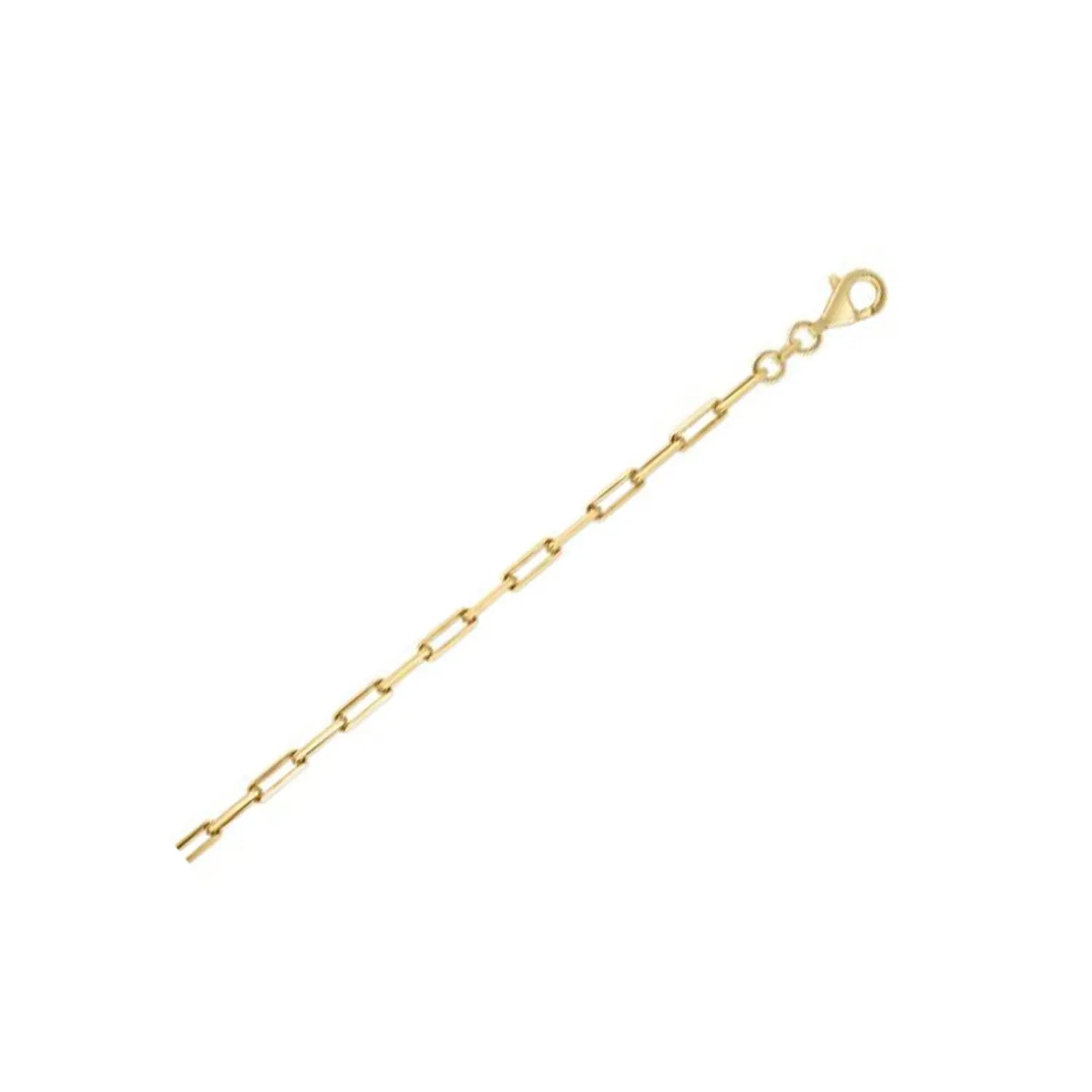 Sterling Silver Gold Plated Paperclip Chain (2.95 mm) RCJ Chains  CELESTIA LUXE JEWELLERS