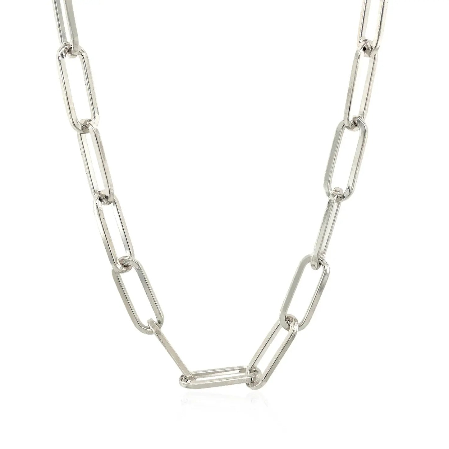 Sterling Silver Paperclip Chain Necklace RCJ Necklaces  CELESTIA LUXE JEWELLERS