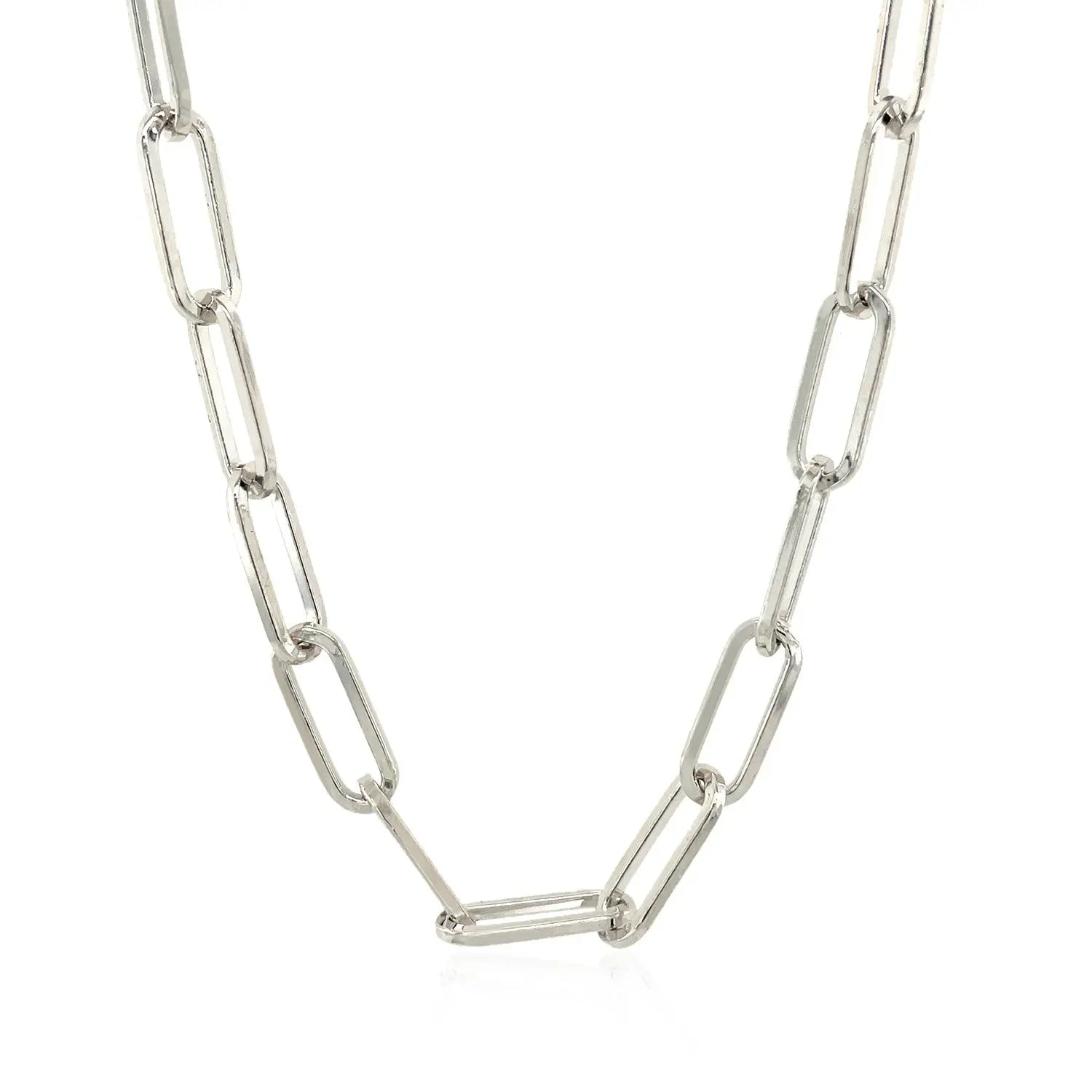 Sterling Silver Paperclip Chain Necklace RCJ Necklaces  CELESTIA LUXE JEWELLERS