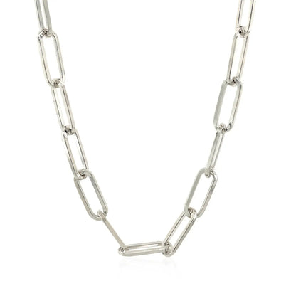 Sterling Silver Paperclip Chain Necklace RCJ Necklaces  CELESTIA LUXE JEWELLERS