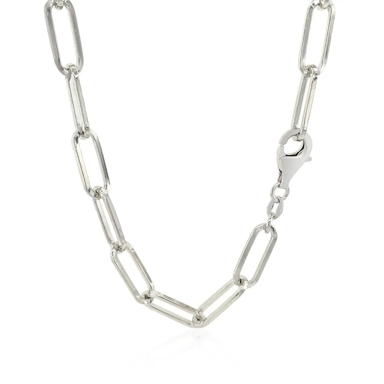 Sterling Silver Paperclip Chain Necklace RCJ Necklaces  CELESTIA LUXE JEWELLERS