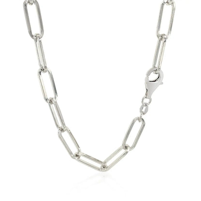 Sterling Silver Paperclip Chain Necklace RCJ Necklaces  CELESTIA LUXE JEWELLERS