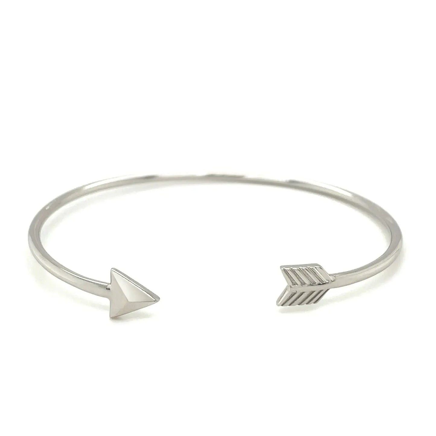 Sterling Silver Polished Arrow Cuff Bangle (3.00 mm) RCJ Bangles  CELESTIA LUXE JEWELLERS